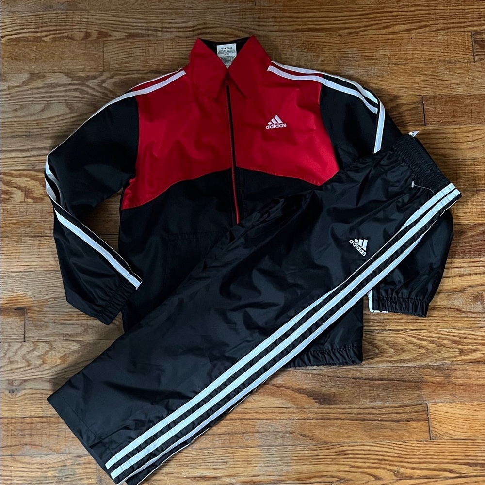 Adidas Black and Red Athletic Set